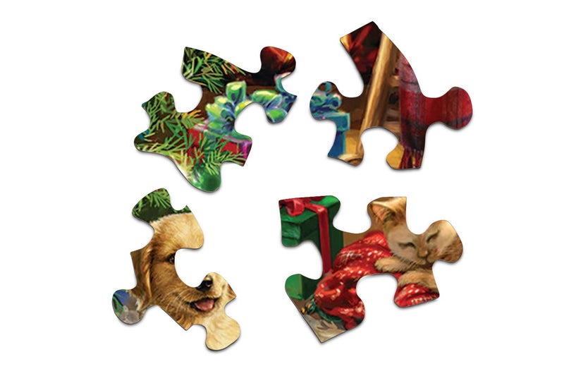 Springbok Christmas Morning 500 Piece Jigsaw Puzzle - This Classic Scene of a Cozy Christmas Morning Under The Tree is Colorful and Relaxing - Image 3